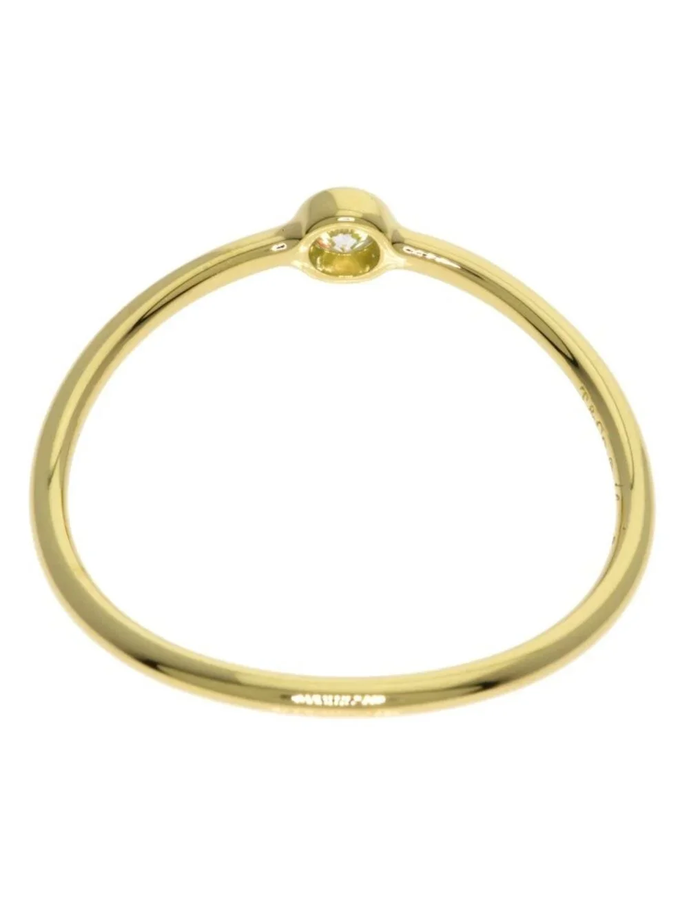 Tiffany & Co Single Wave Diamond Ring 18k Yellow Gold